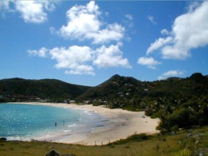 Beach on the windward side of St. Barts