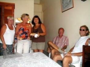 Crew set's up the hospitality suite