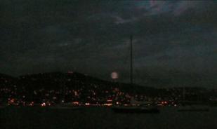 Charlotte Hbr at night with a moonrise