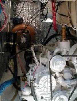 Engine Room looking aft from companionway