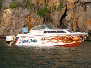 Local boat with coooool artwork